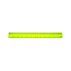 Vonalzó 30cm, műanyag sárga Író- irodaszer, papíráru EVO