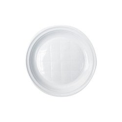 Tányér lapos műanyag 22 cm 100 db/csomag fehér Asztali kiegészítők, kellékek Egyéb