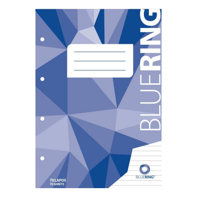 Spirálfüzet A4, 80lap, perforált lyukasztott Bluering® vonalas