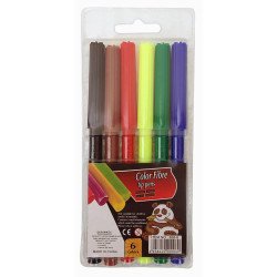Rostirón, filctoll készlet, vízbázisú 6 klf. szín Filctoll EVO