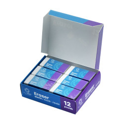Radír 3cm fehér szögletes papírtokos Bluering®