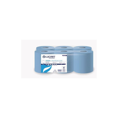 Ipari törlő 2 rétegű kitéphető dudával átmérő: 17,2 cm 350 lap 6 tekercs/karton Strong L-One Mini Blue350 Lucart_852274A