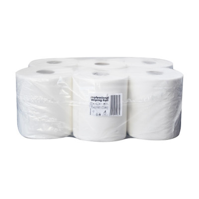 Kéztörlő 2 rétegű tekercses átmérő: 19 cm 100% cellulóz 92 m/tekercs 6 tekercs/karton Bluering® hófehér