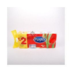 Toalettpapír 3 rétegű 100% cellulóz 84 lap/tekercs 8+2 tekercs/csomag Boni Perfex Iroda üzemeltetés, munkavédelem Perfex