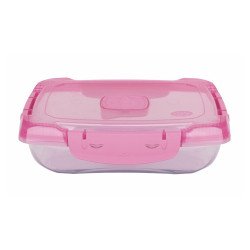 Ételtároló doboz 0,7 literes csatos és szelepes mikrós-fagyasztós_lányos színek