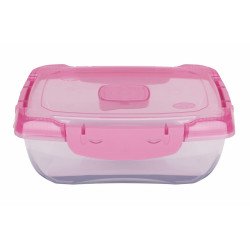 Ételtároló doboz 1 literes csatos és szelepes mikrós-fagyasztós_lányos színek