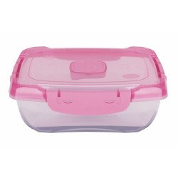 Ételtároló doboz 1 literes csatos és szelepes mikrós-fagyasztós_lányos színek