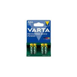 Elem tölthető akku AAA mikro 1000 mAH Power 4 db/csomag, Varta Elem, akkumulátor, töltő Varta