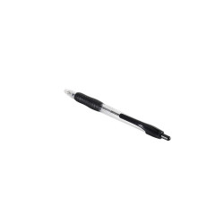 Golyóstoll 0,7mm, nyomógombos, gumírozott fogórész, fekete átlátszó test, Bluering® R2, írásszín fekete Golyóstoll Bluering