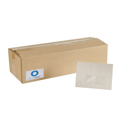 Boríték LC6 enyvezett újrahasznosított jobb ablakos (35x90mm) Bluering®