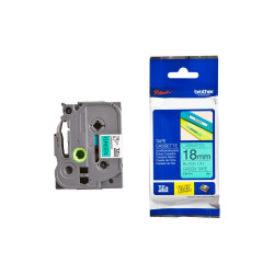 Feliratozógép szalag, Brother TZE741 18mmx8m ORIGINAL zöld/fekete Irodatechnika, kellékei Brother