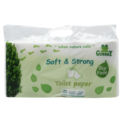 Toalettpapír 3 rétegű kistekercses 100% cellulóz 8 tekercs/csomag Soft & Strong_Greeny Iroda üzemeltetés, munkavédelem Greeny