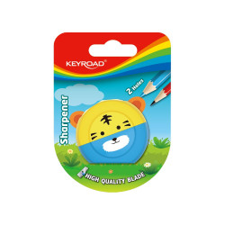 Hegyező, 2 lyukú, 1 db/bliszter, Keyroad Speedy Snail, vegyes színek Hegyező Keyroad