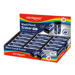 Radír, 30 db/display, Keyroad Tec Black, fekete Író- irodaszer, papíráru Keyroad