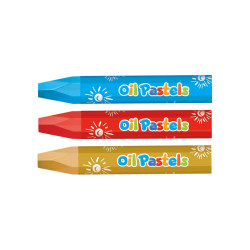 Kréta olajpasztell, 74 x 10 mm, 12 db/doboz, Keyroad