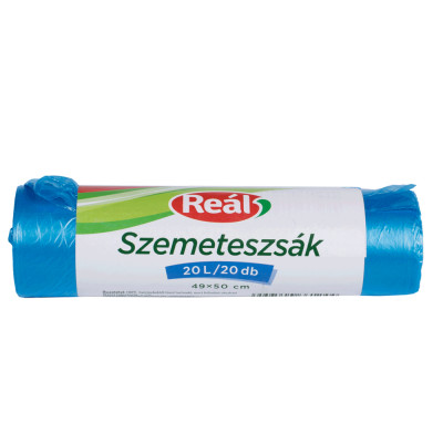 Szemeteszsák 20 liter 49 x 50 cm 20 db/tekercs kék Szemeteszsák 20 liter 49 x 50 cm 20 db/tekercs kék