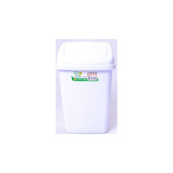 Szemetes kuka billenő fedéllel műanyag 5 literes fehér Író- irodaszer, papíráru Egyéb