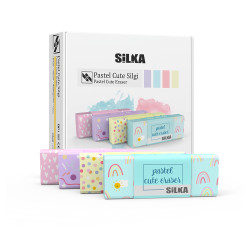 Radír, cuki, pasztell, 20 db/display Silka Író- irodaszer, papíráru Silka