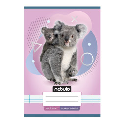 Füzet, A5, 1. osztályos vonalas, 14-32, Állatos minták, 16 db/csomag Nebulo