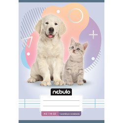 Füzet, A5, 1. osztályos vonalas, 14-32, Állatos minták, 16 db/csomag Nebulo