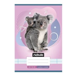 Füzet, A5, 2. osztályos vonalas, 16-32, Állatos minták, 16 db/csomag Nebulo