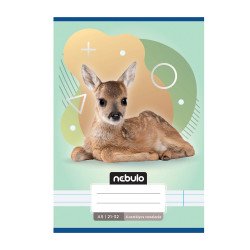 Füzet, A5, 4. osztályos vonalas, 21-32, Állatos minták, 16 db/csomag Nebulo