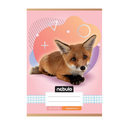 Füzet, A5, kockás, 27-32, Állatos minták, 16 db/csomag Nebulo