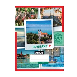 Füzet, A4, kockás, 87-32, ország-város minták, 12 db/csomag Nebulo