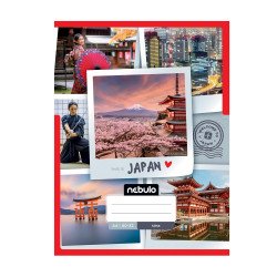 Füzet, A4, kockás, 87-32, ország-város minták, 12 db/csomag Nebulo