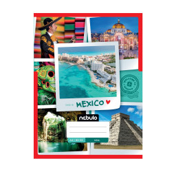 Füzet, A4, kockás, 87-32, ország-város minták, 12 db/csomag Nebulo