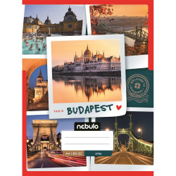 Füzet, A4, sima, 80-32, ország-város minták, 12 db/csomag Nebulo Író- irodaszer, papíráru Nebulo
