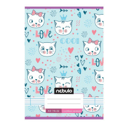 Füzet, A5, 2. osztályos vonalas, 16-32, Cuki minták, 16 db/csomag Nebulo