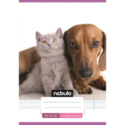 Füzet, A5, 4. osztályos vonalas, 21-32, Cuki minták, I., 16 db/csomag Nebulo