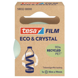 Ragasztószalag 19mmx10m irodai átlátszó újrahasznosított Tesa Eco & Crystal Javítás, ragasztás, csomagolás Tesa