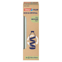 Ragasztószalag 19mmx10m irodai átlátszó újrahasznosított Tesa Eco & Crystal 8db/doboz Javítás, ragasztás, csomagolás Tesa