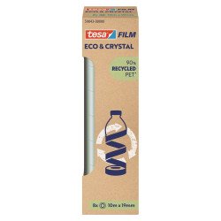 Ragasztószalag 19mmx10m irodai átlátszó újrahasznosított Tesa Eco & Crystal 8db/doboz Javítás, ragasztás, csomagolás Tesa