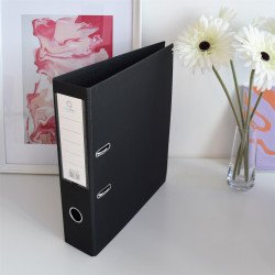 Iratrendező A4, 7,5cm, két oldalt PP borítás,lapraszerelt, Bluering® Premium fekete