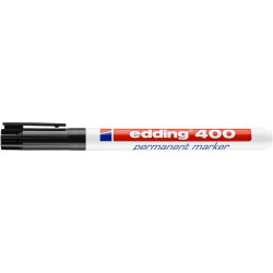 Alkoholos marker 1 mm, kerek hegyű, Edding 400 fekete Író- irodaszer, papíráru Edding