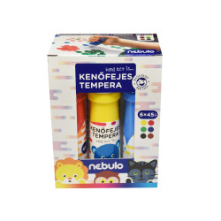 Tempera készlet, kenőfejes, 45 ml, Nebulo 6 klf. szín Író- irodaszer, papíráru Nebulo