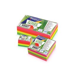 Jegyzettömb öntapadó 50x40mm 4x80lap neon színek (rózsaszín, narancs, sárga, zöld) Forpus Író- irodaszer, papíráru Forpus
