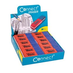 Radír Connect 2 db/blister piros/kék C-36BR, fehér szögletes C-36W Író- irodaszer, papíráru Connect