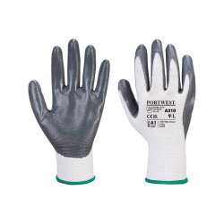 Védőkesztyű PU tenyérmártással nylon M-es méret Portwest szürke-fehér Háztartási kesztyű Portwest