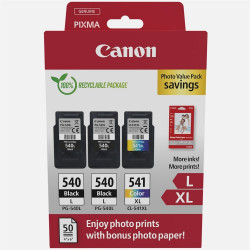 Canon PG540L (2x11ml) + CL541XL tintapatron + 50 db GP501 10x15 fényes fotópapír multipack ORIGINAL Nyomtatók, másolók, kellékeik Canon
