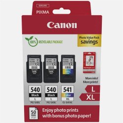 Canon PG540L (2x11ml) + CL541XL tintapatron + 50 db GP501 10x15 fényes fotópapír multipack ORIGINAL Nyomtatók, másolók, kellékeik Canon