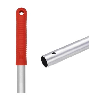 Felmosónyél alumínium (eloxált) 140 cm pattintós  AE140R piros markolat