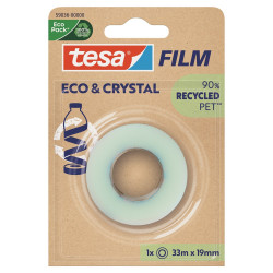 Ragasztószalag 19mmx33m irodai átlátszó újrahasznosított Tesa Eco & Crystal Javítás, ragasztás, csomagolás Tesa