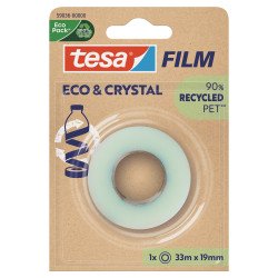 Ragasztószalag 19mmx33m irodai átlátszó újrahasznosított Tesa Eco & Crystal Javítás, ragasztás, csomagolás Tesa