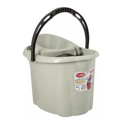 Felmosó vödör 12 literes műanyag kicsavaró kosárral szürke_UP601-002 Iroda üzemeltetés, munkavédelem Planet