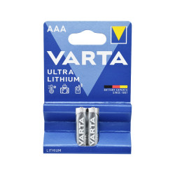 Elem AAA mikro LR03 2 db/csomag, Varta Ultra Lithium Elem, akkumulátor, töltő Varta
