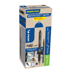 Rollertoll 0,5mm, törölhető Pilot Frixion Clicker GreenPack, 12 toll + 12betét, írásszín fekete Író- irodaszer, papíráru Pilot